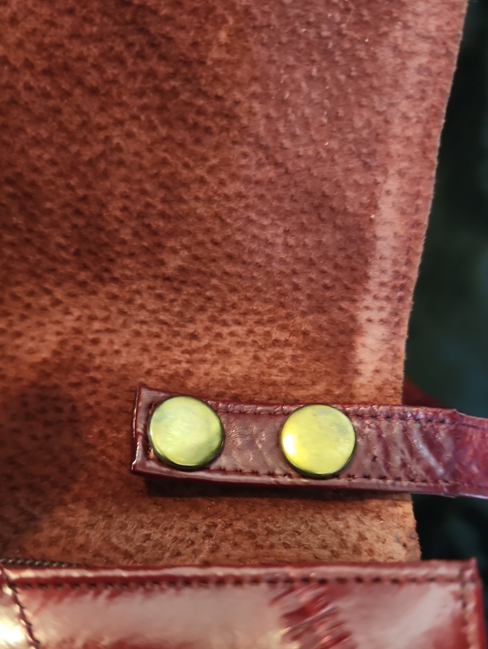 EEL SKIN AND LEATHER PURSE (Royal Huck) - Picture 5 of 6